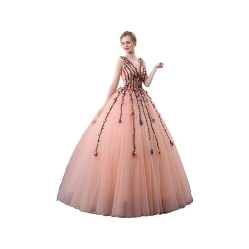 Real colorful beading vine princess medieval dress Renaissance Gown queen costume Victoria/Marie Antoinette/Colonial Belle Ball