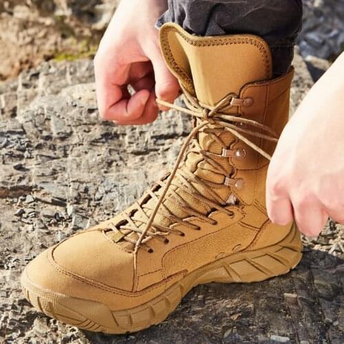 07 Tactical Training Desert High Tube Boots Eu 37-46 Women Outdoor Climbing Hiking Trekking Fishing Hunting Shoes Sneakers Men