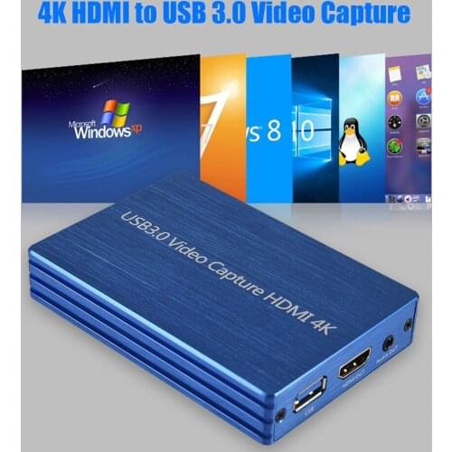 4K HDMI Video Capture USB 3.0 Video Capture HDMI to USB 1080P 60fps HD Video Recorder for Game Streaming Live Stream Broadcast
