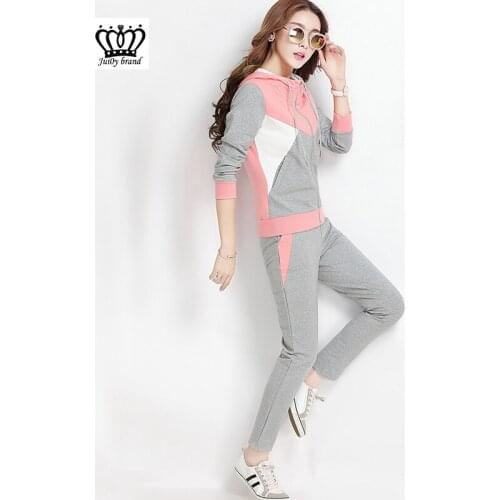 Spring / Fall/2020 Round neck Cotton women tracksuit women set 2 piece women set suit Hoodies and Pants sapphire