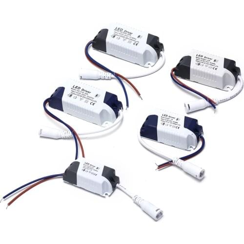 1pc LED Light Transformer Power Supply Adapter For Led Lamp/bulb 1-3W 4-7W 8-12W 13-18W 18-24W Safe Plastic Shell LED Driver