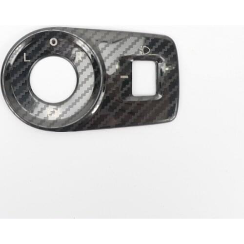 Metal carbon fiber 1pcs Headlight Control Switch Panel Trim Covers Accessories For MG ZS MG6 MG5 EZS 2018 2019 2020 2021 CN