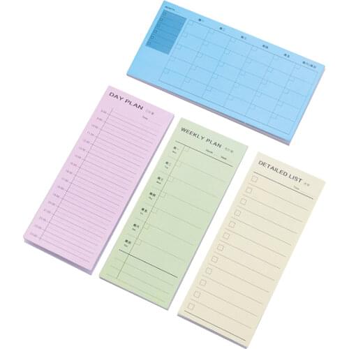 1pack/lot Simple Memo Day Week Month And List Can Be Torn Post Study Office Schedule Plan N Times Sticky Notes Gift Sticker