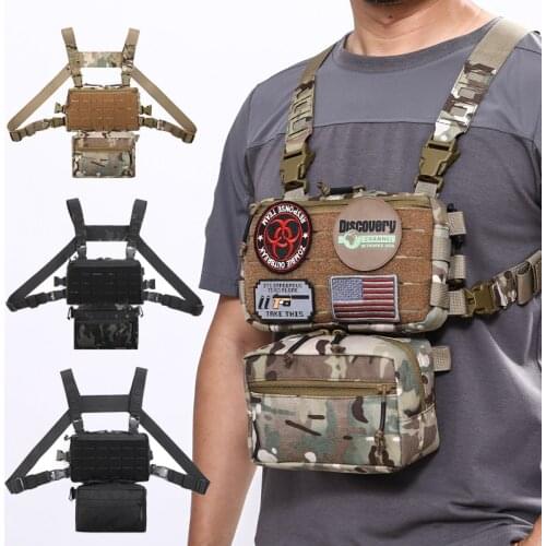 1000D Nylon Molle Webbing Chest Bag Sport EDC Packets Men Military Waterproof Tactical Backpack Hunting Sling Bag