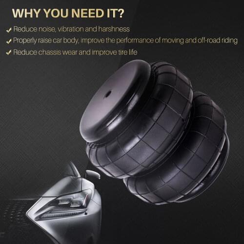 1x 2500 lb air suspension single 1/2"npt port bag spring Suspension Bellows