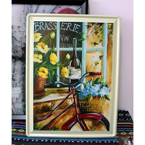 30pcs/lot Metal Sign shabby chic Wholesale Bike poster Metal Paintings Art decoration Home Bar Vintage Metal Tin Signs N-77 Mix