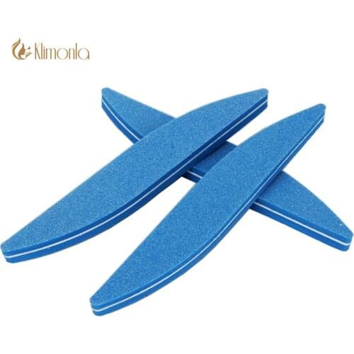 5Pcs/Lot Professional Nail File Buffer 100/180 Sandpaper Nail Art Buffing Manicure Pedicure Tool Blue Sponge Willow leaves Files