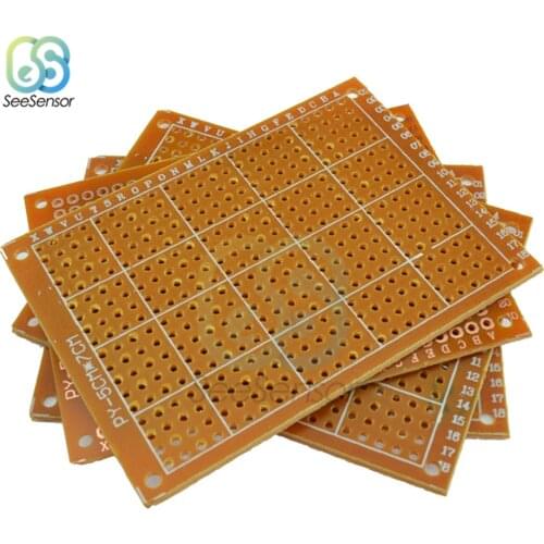 5Pcs Single Side DIY Prototype Paper PCB Universal Experiment Matrix Circuit Board 5x7CM 50x70 mm 2.54mm