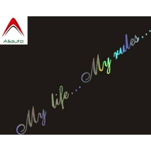 Aliauto Fashion Words Car Sticker My Life ... My Rules... Automobiles Motorcycles Accessories PVC Decal for VW Opel,20cm*4cm