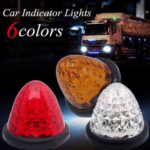 24V LED Yellow Truck Width Light Trailer Warning Light Half Oval Truck Lights Safe Driving Indicator Light For Truck Accessories