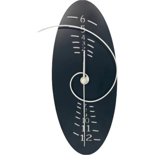 Fıbonaccı Design Clock-Model 1 - Metal Wall Clock-Black