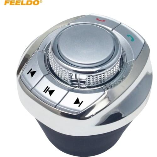 FEELDO Cup Shape 8 User-defined Functions Car Wireless Steering Wheel Control Button For Car Android DVD/GPS Navigation Player