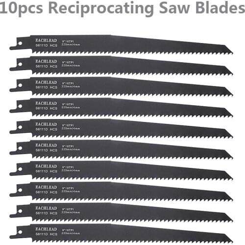 10pcs 9" Reciprocating Saw Blades for Wood Metal Cutting Power Tools Accessories