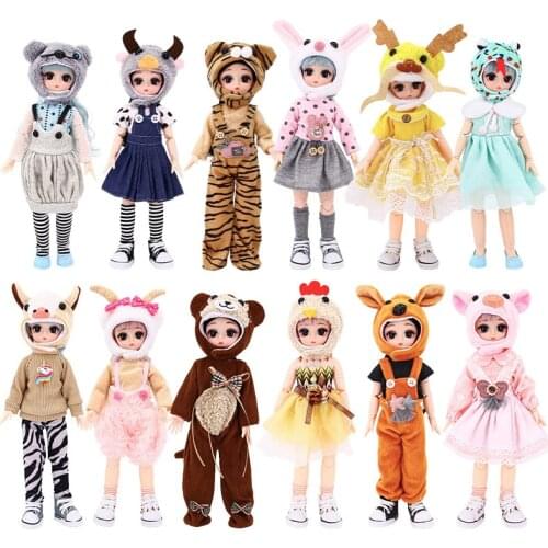 1/6 Scale Girl Dolls Animal Clothes Princess Dress For 30CM Ball Jointed Doll, For BJD SD DOD Dolls Party Wear Outfits Changing