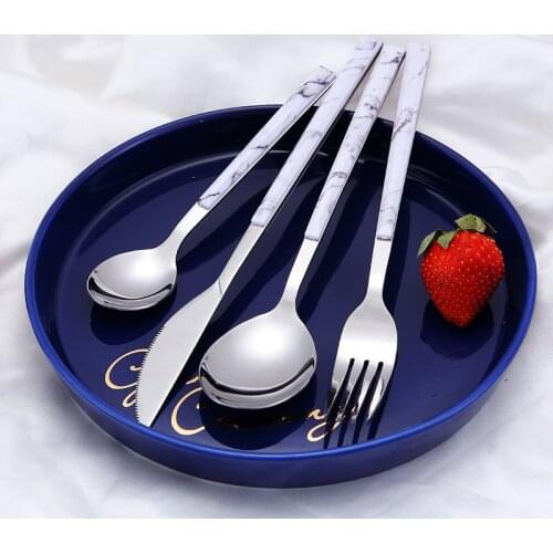 24Pcs Wooden Cutlery Tableware Set Stainless Steel Glossy Wood Silver Dinnerware Sets Western Food Knife fork Teaspoon Cutleries