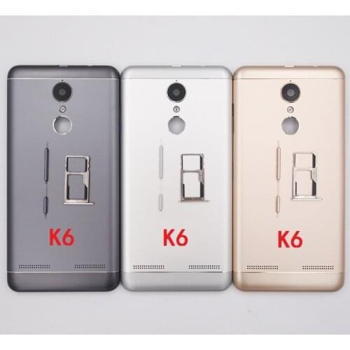 BaanSam New Battery Back Cover For Lenovo K6 K33a48 Housing Case With Power Volume Buttons+SIM Card Tray