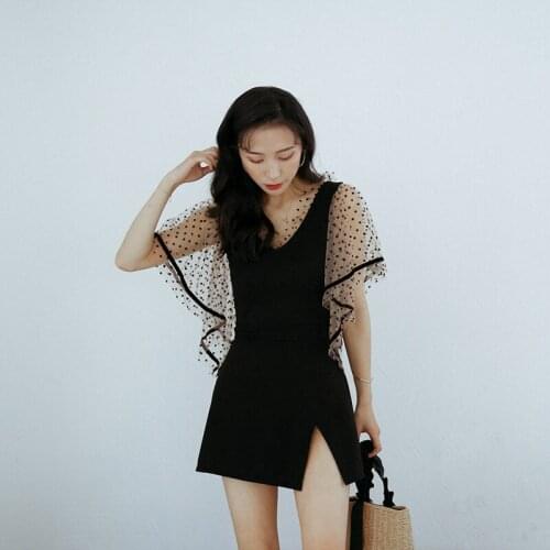 Swimwear Women One Piece With Skirt Korean Plus Size Swimsuit Swim Wear 2021 Trendy Sexy Backless Hot Style Strapless Ruffle