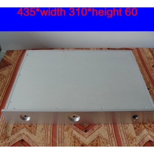 KYYSLB 435*310*60mm All Aluminum Power Amplifier Chassis Box House DIY Enclosure with Feet Screws Amplifier Case Shell