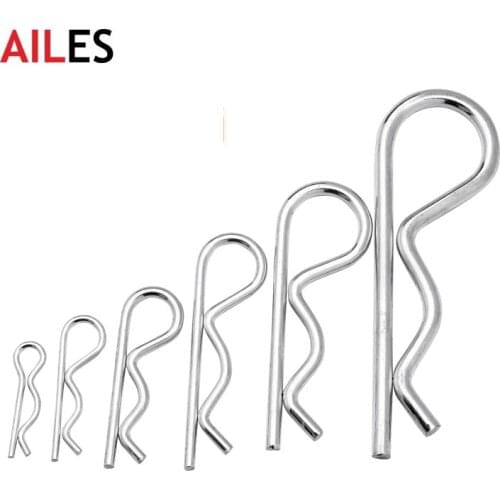 M1 M1.2 M1.6 M1.8 M2 M2.5 M3 M3.5 M4 304 Stainless Steel R Type Spring Cotter Pin Wave Shape Split Clip for Car