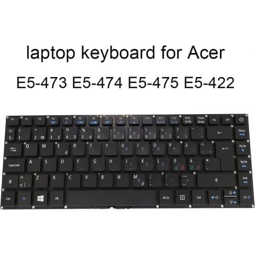Replacement keyboards E5 473 Backlit keyboard for Acer Aspire E5 475 422 432 491 NE Norway black LV4P A51BWL AEZ8VX01110 real