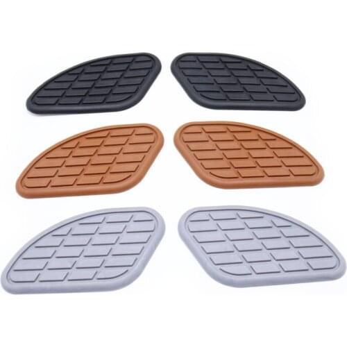 Universal Motorcycle Fuel Tank Pads Stickers Gas Tank Side Rubber Protector Decal Anti-Slip Traction Pad For Yamaha Kawasaki