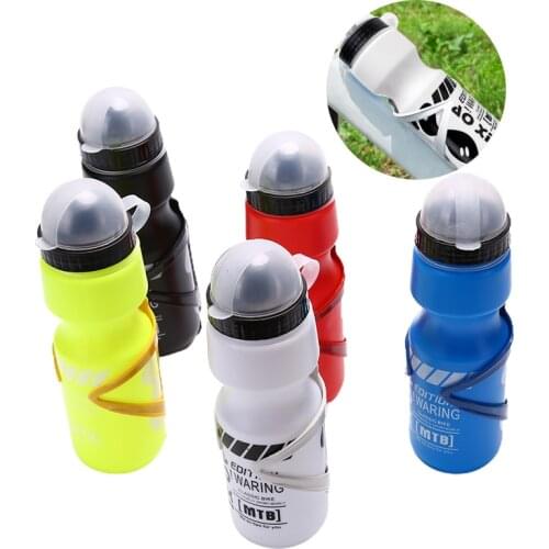 1Pc 750ML Bicycle Waterbottle Mountain Road Bike Water Bottle Outdoor Cycling Kettle Portable With Bottle Holder Bike Accessory