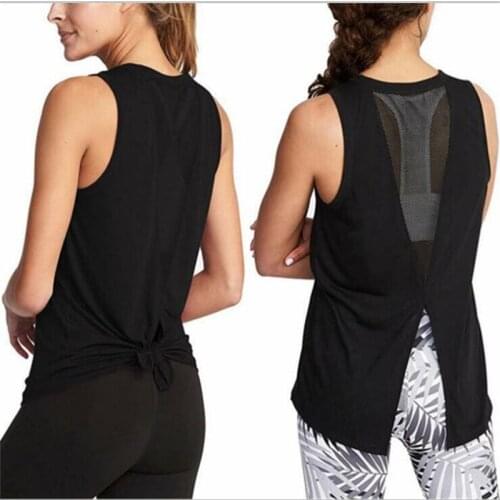 Ladies Sleeveless Sports Vest Fashion Sweat-Absorbent Breathable Sports Fitness Vest Sports Undershirt Quick-Drying Vest