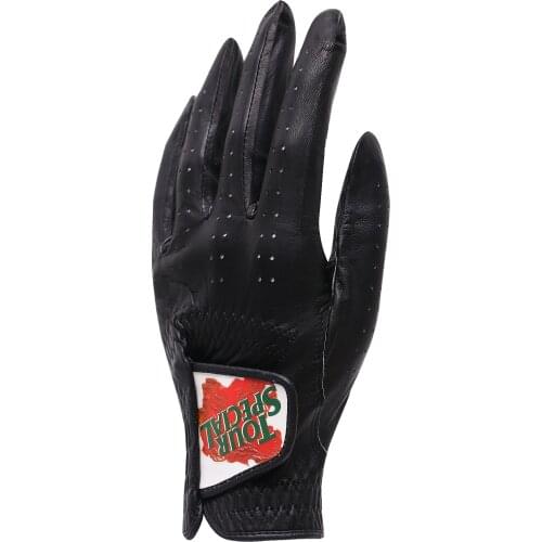 1 pc Left Hand Orientation Soft Cabretta Leather Suede Sheepskin Golf Gloves Free Free Glove Holder