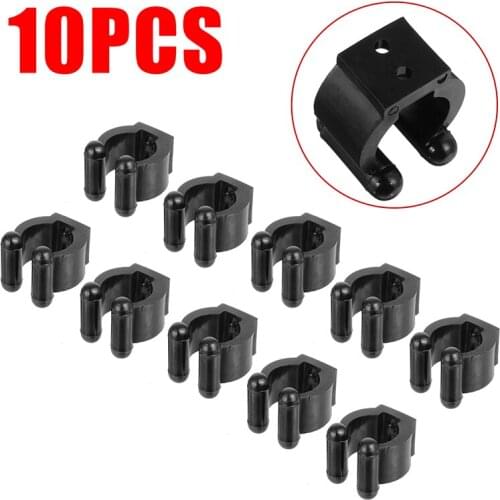 10Pcs Fishing Rod Storage Clips Plastic Fishing Rod Pole Storage Tip Rack Clip Clamps Holder Black Fishing Rod Tackle Tools