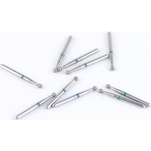 10pcs Dental Diamond Burs Green Coarse for Teeth Porcelain Ceramics Composite Polishing Lab Material