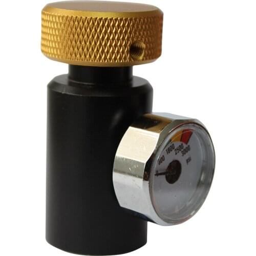 2pcs/Lot Co2 ASA Adapter Fill Station Remote On/Off with or without 3000psi Gauge