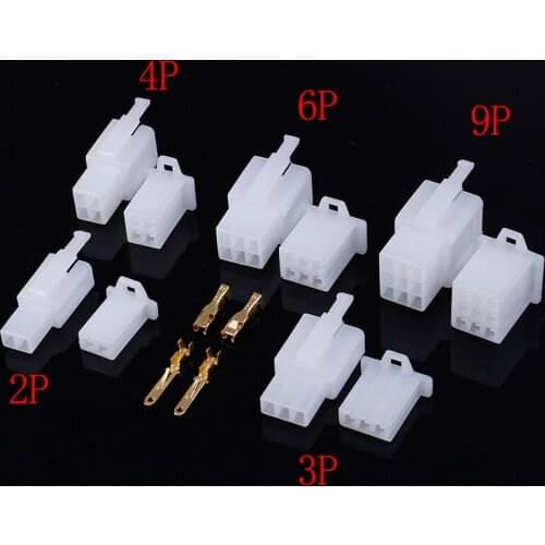 5set/lot 2.8mm 2/3/4/6/9 pin Automotive electrical wire auto/car 2.8 Connector for E-Bike,Automobile,Motorcycle etc