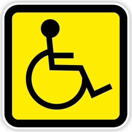 S50487# 13/15/17CM Personality PVC Decal Security Sign Disability Waterproof Car Sticker on Motorcycle Laptop Decorative