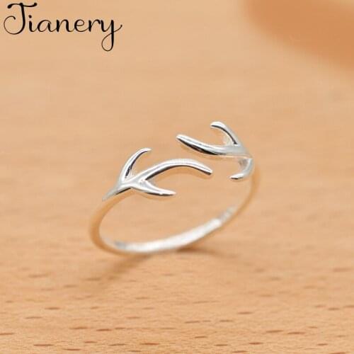 JIANERY New Brand Fashion Silver Color Branch Rings For Women Engagement Ring Bijoux Jewelry