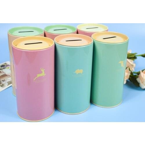 Metal Piggy Bank Animal Candy Color Piggy Bank Cute Sundries Cans Storage Cans Gift Cans Home Decor Money Box Kids Gift