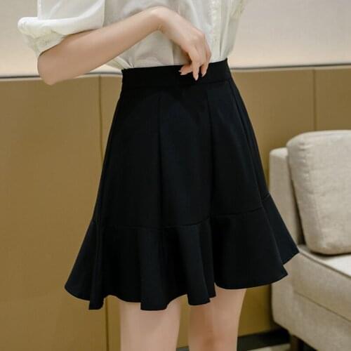 2021Fashion summer Women A-line skirt short High Waist Pleated Short Mini Skirt