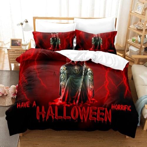 New Cartoon Halloween Duvet Cover Set Children Bedlinen Twin Full Queen King Bedclothes Kids Bedding Pumpkin Lantern
