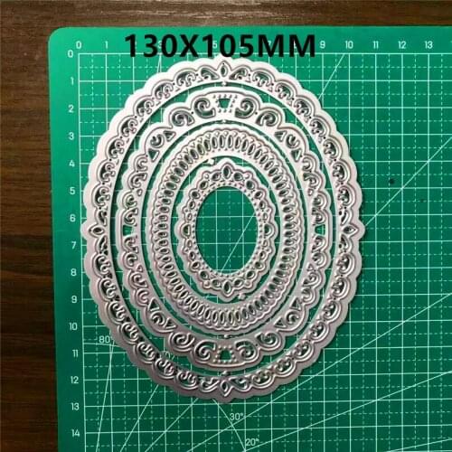 OVAL Cutting Templates New 2021 Metal Cutting Dies and Stamps 2021 Metal Hollow Cutters Stencils for Decoration Arts