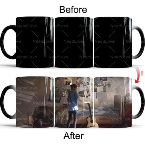 The Last of Us: Part II Color Changing Coffee Mug Ceramic Tea Cup Ellie Playing The Guitar Joel PS4 Surprise Gift