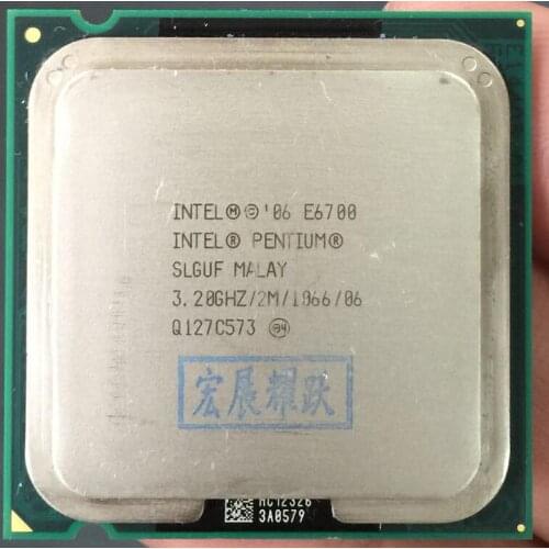 Free Shipping Intel CPU Pentium E6700 CPU/ 3.2GHz/ LGA775 /775pin/2MB L2 Cache/ Dual-CORE/65W Processor scrattered piece