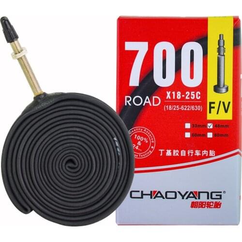 Durable Standard Inner Tube French Valve Bicycle Tire Cycle Butyl Rubber 700C 18C 23C 25C 32C FV 80L/60L/48L/33L Road Bike Tyre