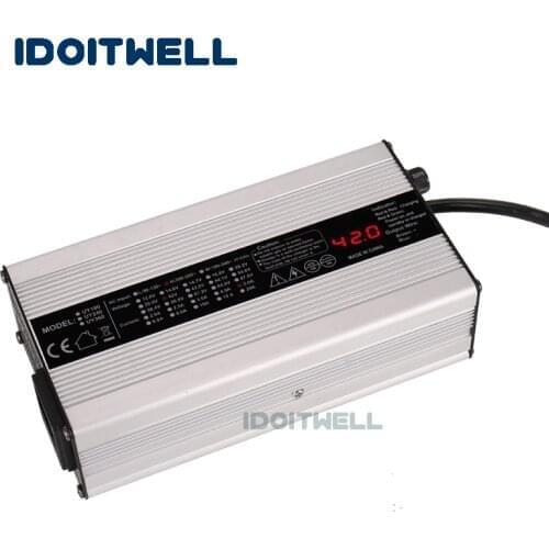 LED display Professional battery charger 12V 20A 24V 12A 36V 8A 48V 6A 60V 5A 72V 4A lithium lead acid lifepo4 battery charger