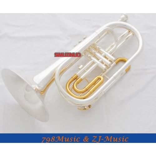 Professional Marching Trombone B-Flat Brand New Silver Plated With Case