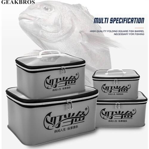 10L/14L Folding Fishing Tackle Box Suitcase Fishing Bait Lures Gear Shrimp Tackle Equipment Box Container Carp Accessories Boxes