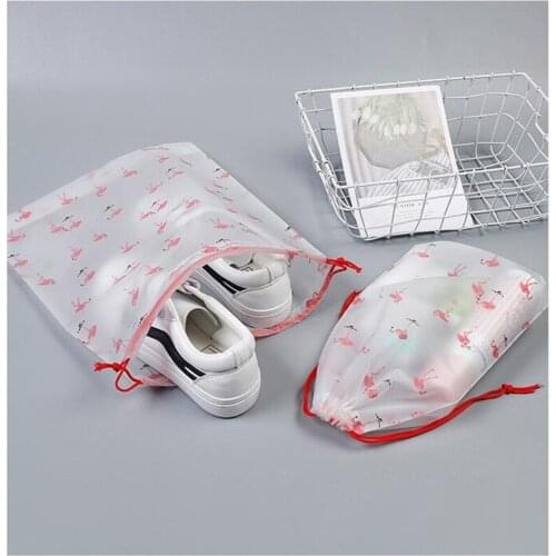 Flamingo drawstring bag, clothing and daily necessities storage bag, shoe box, cosmetic bag Nylon Drawstring Storage Pouch bag