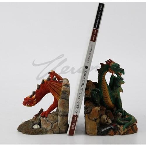 CREATIVE DRAGON BOOKENDS ART SCULPTURE DRAGON ANIMAL FIGURINE RESIN CRAFTS FIGURE STATUE HOME DECORATION BIRTHDAY GIFT R4952