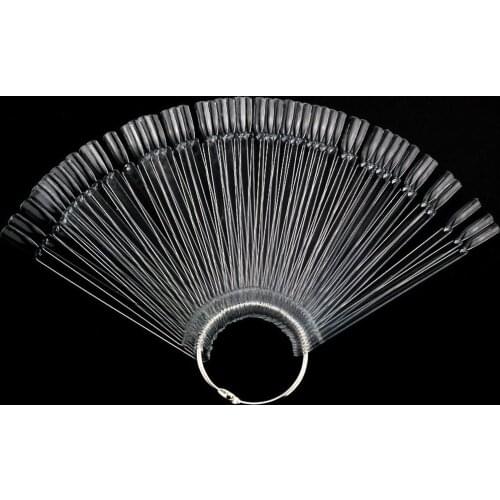50 PCS False Nail Tips Fan Shaped Polish Display Color Palette Card Practical Tool Swatches Nails Art Display Shelf Board