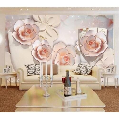 Wellyu Custom wallpaper 3d photo murals embossed wine glass rose TV background wall papers home decor papel de parede 3d mural