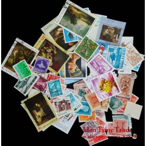 100 Pcs / lot Postage Stamps Good Condition Used With Post Mark From All The World Wide For Collecting Gift