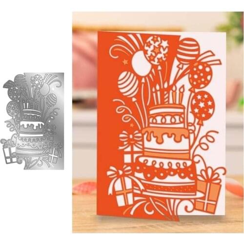 2021 New Birthday Cake Balloon Metal Cutting Dies Stencil Craft Die Cut Make Mould Decor Template for Scrapbooking Design Model